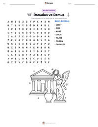 Romulus ve Remus yazdırılabilir çalışma sayfası önizlemesi