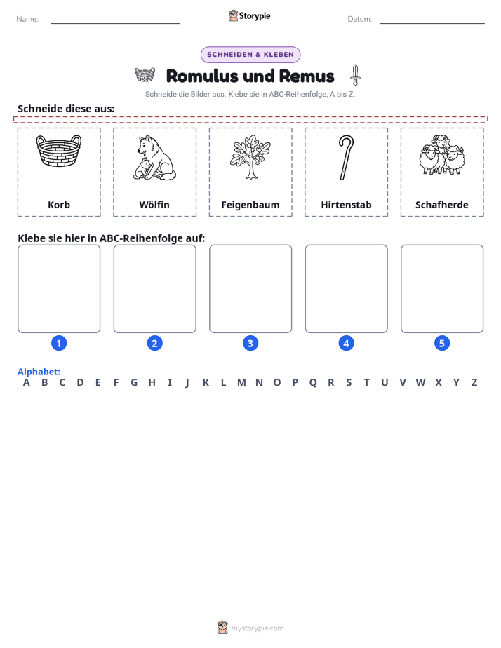 Schneiden & Einfügen Alphabet