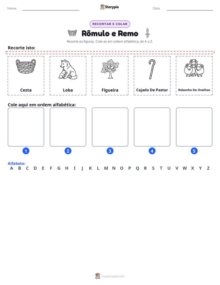 Recortar & Colar Alfabeto