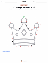 Königin Elisabeth II. druckbare Arbeitsblatt Vorschau