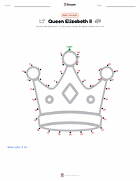 Queen Elizabeth II printable worksheet preview
