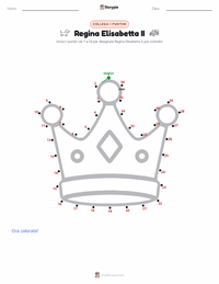 Anteprima della scheda stampabile di Regina Elisabetta II