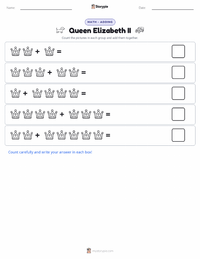 Queen Elizabeth II printable worksheet preview