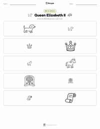 Queen Elizabeth II printable worksheet preview