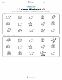 Queen Elizabeth II printable worksheet preview