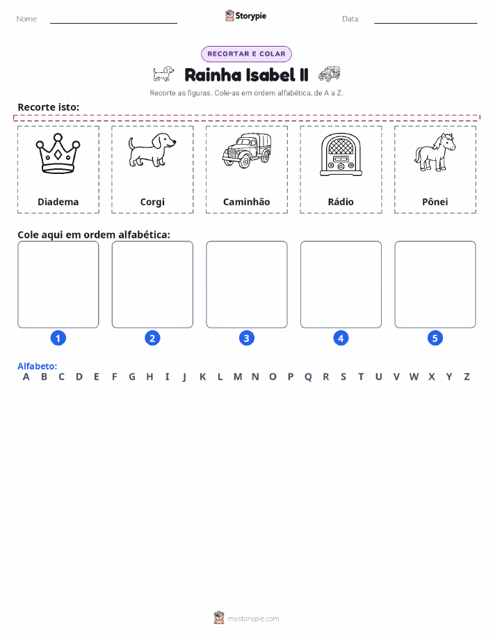 Recortar & Colar Alfabeto