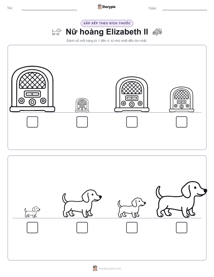 Thứ Tự Kích Thước