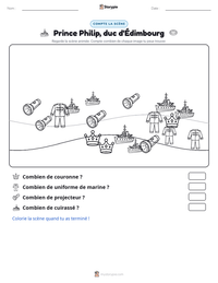 Aperçu de la feuille de travail imprimable Prince Philip, duc d'Édimbourg