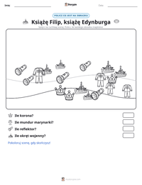 Podgląd drukowalnego arkusza ćwiczeń Książę Filip, książę Edynburga