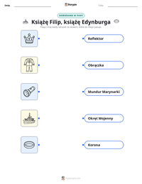 Podgląd drukowalnego arkusza ćwiczeń Książę Filip, książę Edynburga
