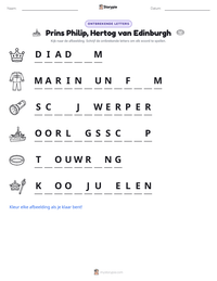 Prins Philip, Hertog van Edinburgh afdrukbare werkblad voorbeeld