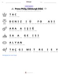 Prens Philip, Edinburgh Dükü yazdırılabilir çalışma sayfası önizlemesi