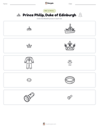 Prince Philip, Duke of Edinburgh printable worksheet preview