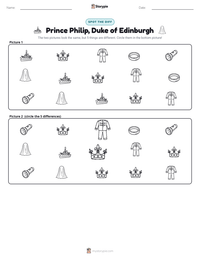 Prince Philip, Duke of Edinburgh printable worksheet preview