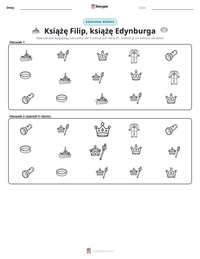 Podgląd drukowalnego arkusza ćwiczeń Książę Filip, książę Edynburga