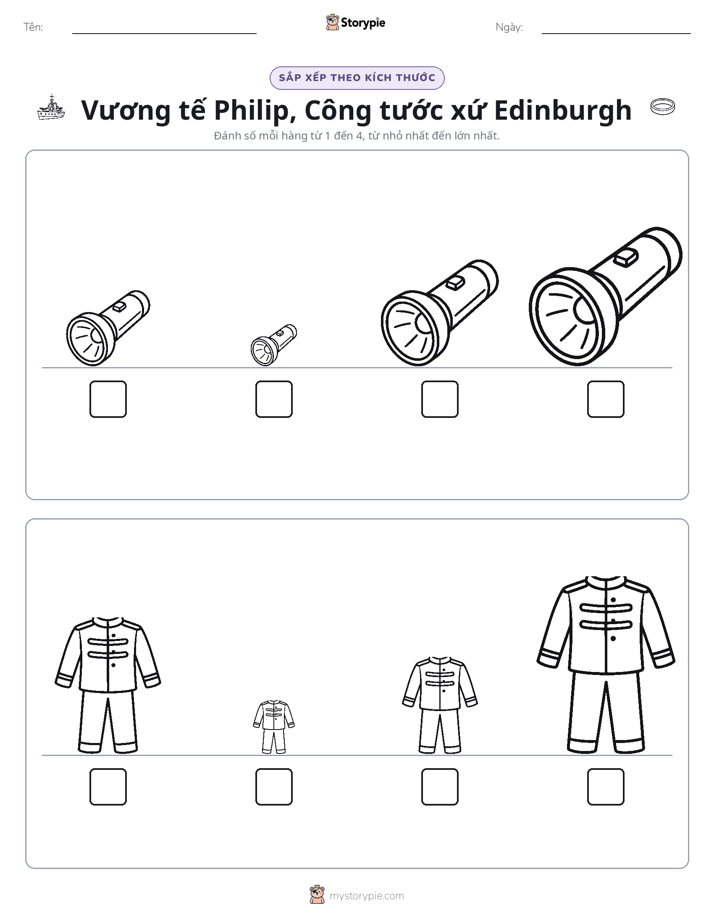 Thứ Tự Kích Thước