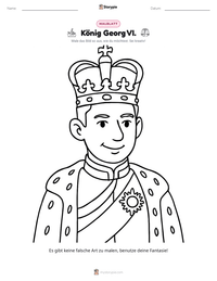 König Georg VI. druckbare Arbeitsblatt Vorschau