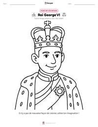 Aperçu de la feuille de travail imprimable Roi George VI