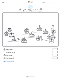 معاينة ورقة العمل القابلة للطباعة الملك جورج السادس