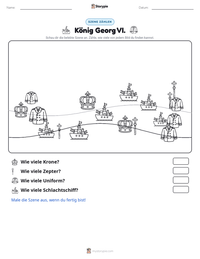 König Georg VI. druckbare Arbeitsblatt Vorschau