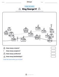 King George VI printable worksheet preview