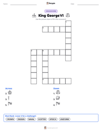 King George VI printable worksheet preview