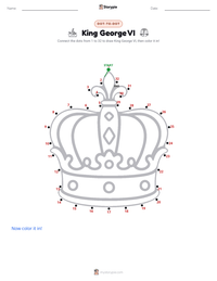 King George VI printable worksheet preview