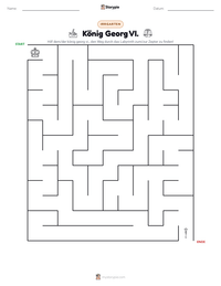 König Georg VI. druckbare Arbeitsblatt Vorschau