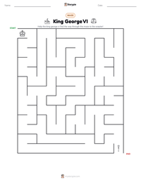 King George VI printable worksheet preview