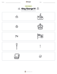 King George VI printable worksheet preview