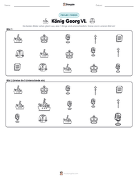 König Georg VI. druckbare Arbeitsblatt Vorschau