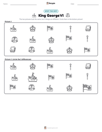 King George VI printable worksheet preview