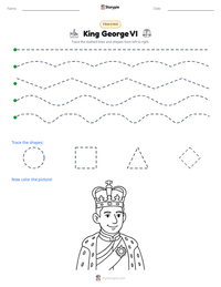 King George VI printable worksheet preview