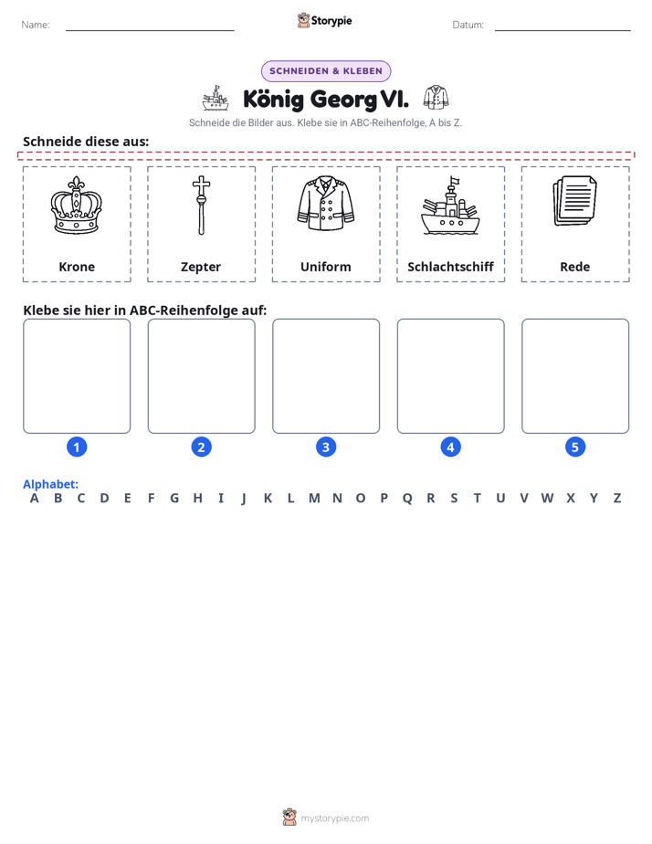 Schneiden & Einfügen Alphabet