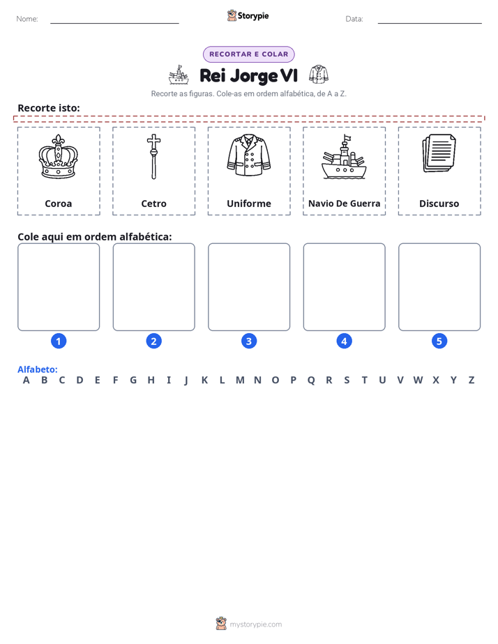 Recortar & Colar Alfabeto