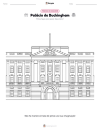 Prévia da folha de atividades imprimível Palácio de Buckingham