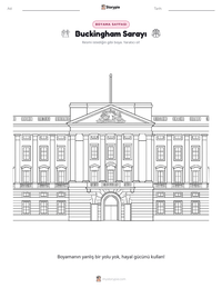Buckingham Sarayı yazdırılabilir çalışma sayfası önizlemesi
