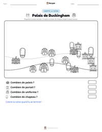 Aperçu de la feuille de travail imprimable Palais de Buckingham