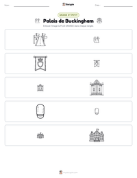 Aperçu de la feuille de travail imprimable Palais de Buckingham