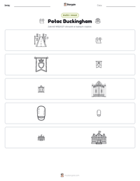 Podgląd drukowalnego arkusza ćwiczeń Pałac Buckingham