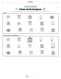 Aperçu de la feuille de travail imprimable Palais de Buckingham