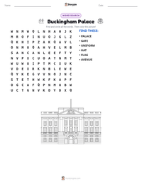 Buckingham Palace printable worksheet preview