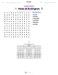 Aperçu de la feuille de travail imprimable Palais de Buckingham