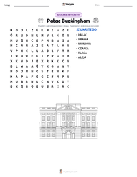Podgląd drukowalnego arkusza ćwiczeń Pałac Buckingham