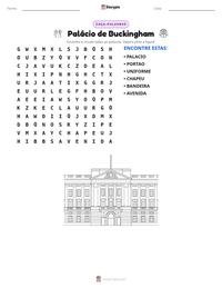 Prévia da folha de atividades imprimível Palácio de Buckingham