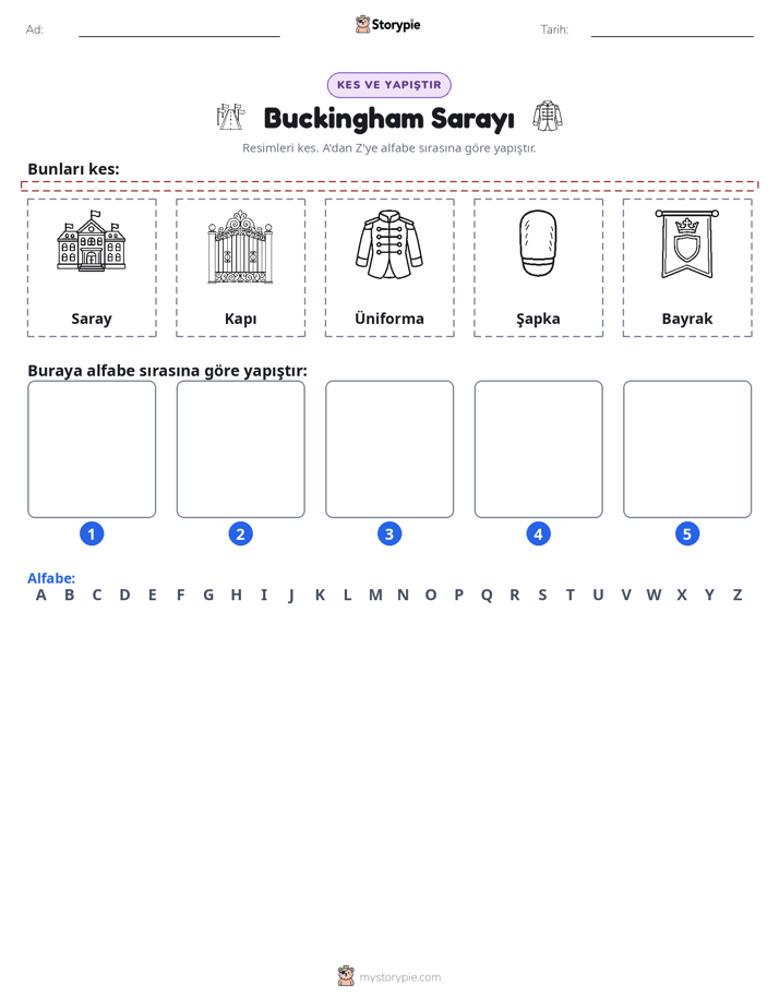 Kes & Yapıştır Alfabe