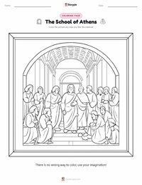 The School of Athens printable worksheet preview
