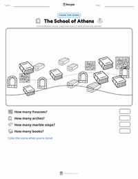 The School of Athens printable worksheet preview
