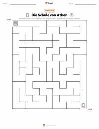 Die Schule von Athen druckbare Arbeitsblatt Vorschau