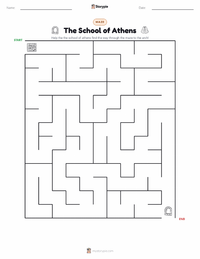 The School of Athens printable worksheet preview